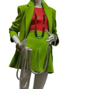 Zara Lime High-Waisted Shorts/skort